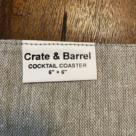Crate & Barrel Fabric Cocktail Coasters - Picture 8 of 9